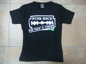 Punk rock " žiletka " dámske čierne tričko 100%bavlna  